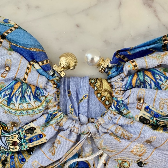 [🌟 PRICE FIRM] CAMILLA Under Scarab Skies Ring Headband Silk Headwrap - Picture 10 of 13